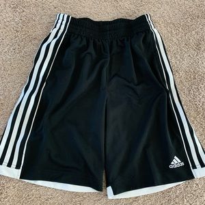 Boys Adidas Striped Shorts Black size 14